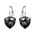 Серьги "Bermudu Trīsstūris (Silver Night)" с кристаллами Swarovski™
